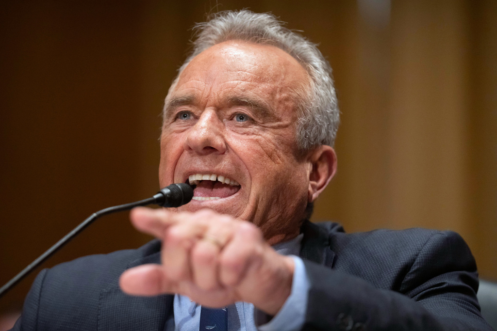 Secretary of Health and Human Services Robert F. Kennedy Jr., appears before the Senate Finance Committee, on Capitol Hill in Washington, Thursday, Sept. 4, 2025. (AP Photo/Mark Schiefelbein)