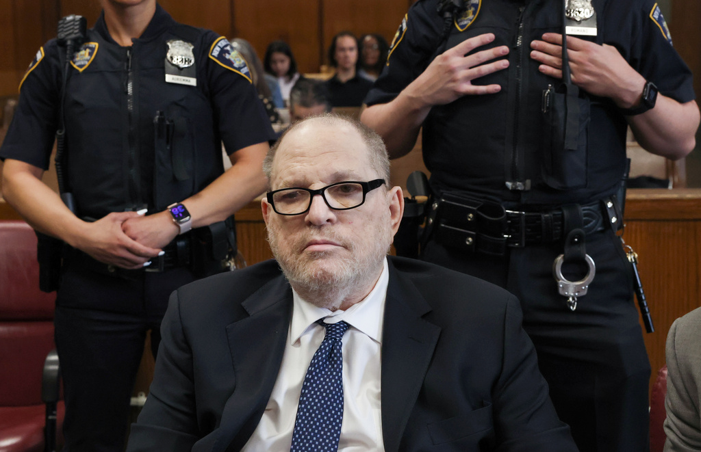 Harvey Weinstein appears in Manhattan criminal court on Friday, May 15, 2026, in New York. (Timothy A. Clary/Pool Photo via AP)