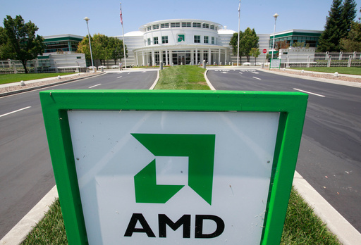 FILE - This July 13, 2010, file photo, shows an entrance to the Advanced Micro Devices Inc. (AMD) headquarters in Sunnyvale, Calif. (AP Photo/Paul Sakuma, File) FILE - This July 13, 2010, file photo, shows an entrance to the Advanced Micro Devices Inc. (AMD) headquarters in Sunnyvale, Calif. (AP Photo/Paul Sakuma, File)