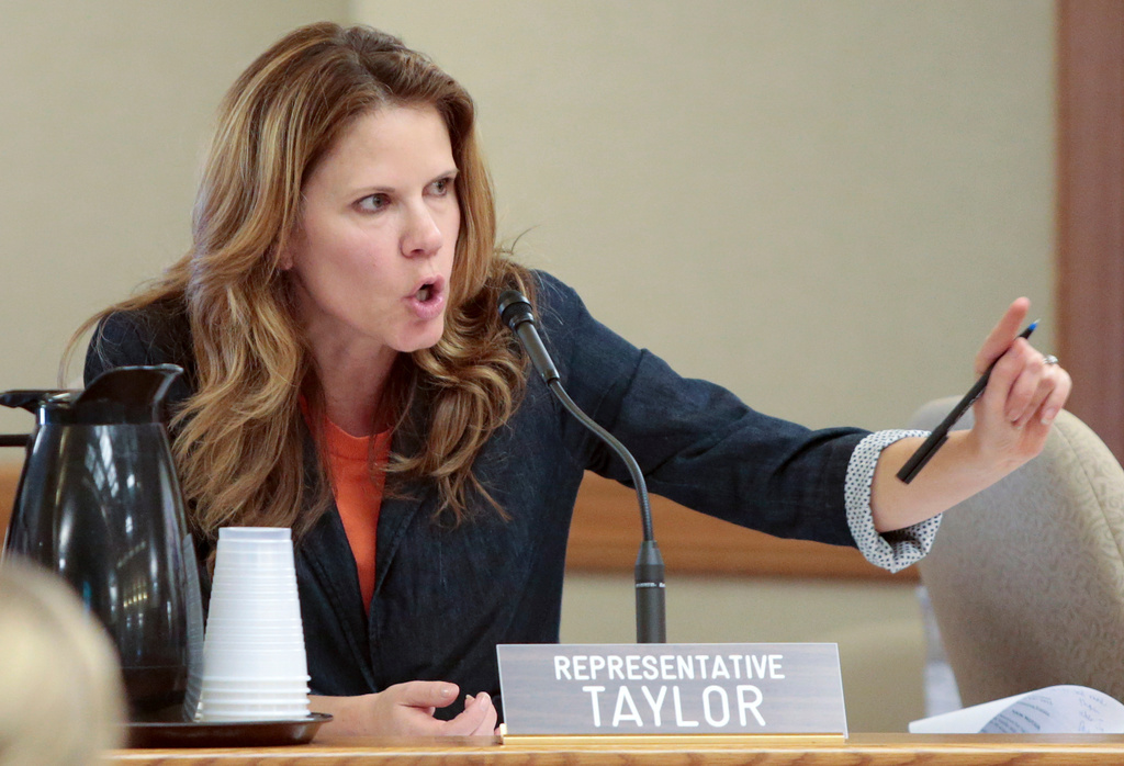FILE - State Rep. Chris Taylor, D-Madison, speaks during debate in a meeting of the Joint Finance Committee at the State Capitol in Madison, Wis., May 29, 2015. (Michael P. King/Wisconsin State Journal via AP, File)