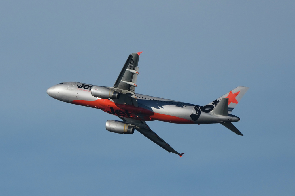A Jetstar passenger jet takes off from Sydney Airport in Sydney, Tuesday, July 21, 2026. (AP Photo/Mark Baker)