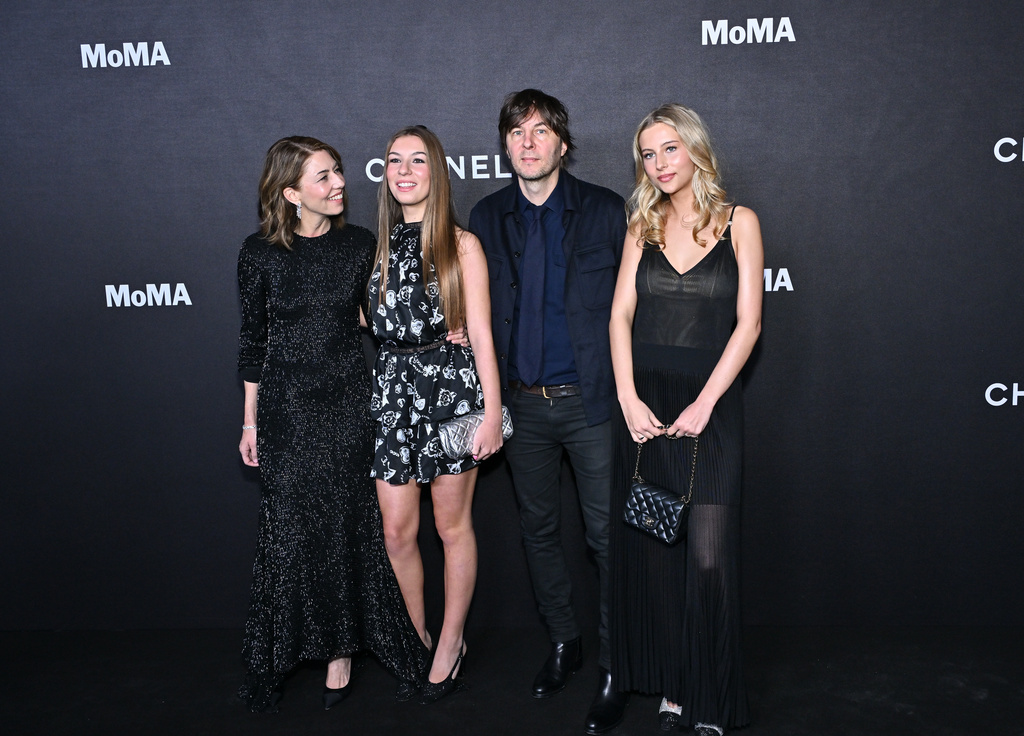 Sofia Coppola, left, Cosima Mars, Thomas Mars and Romy Mars attend The Museum of Modern Art Film Benefit presented by Chanel on Wednesday, Nov. 12, 2025, in New York. (Photo by Evan Agostini/Invision/AP)