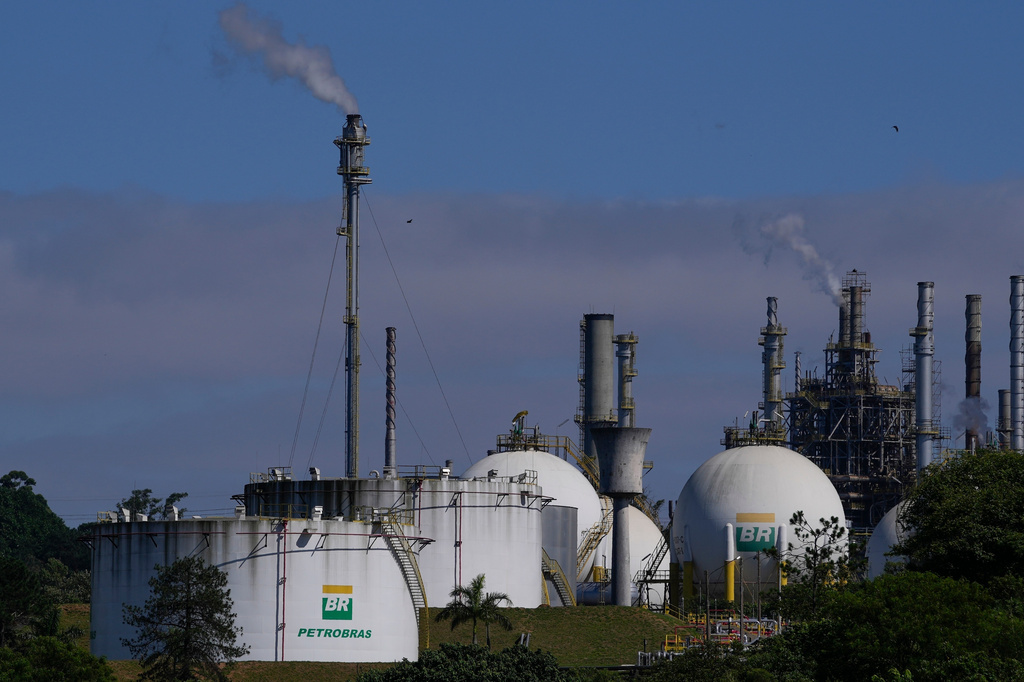 FILE - Capuava oil refinery owned by Petrobras sits in Maui, on the outskirts of Sao Paulo, Brazil, Nov. 6, 2023. (AP Photo/Andre Penner, File)