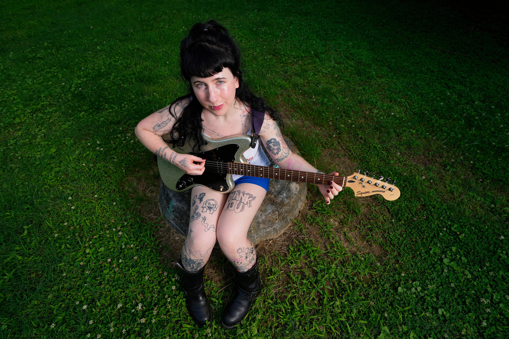 Karly Hartzman of the band Wednesday poses for a portrait in Greensboro, N.C. on June 11, 2025. (AP Photo/Chris Carlson)