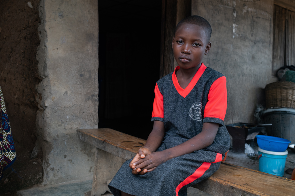 Lydia Adewole, a student that was kidnapped with others from a school by al-Qaida-linked fighters is photographed after she was released in Esinele, Southwestern, Nigeria, July 17, 2026. (AP Photo/Pelumi Salako)
