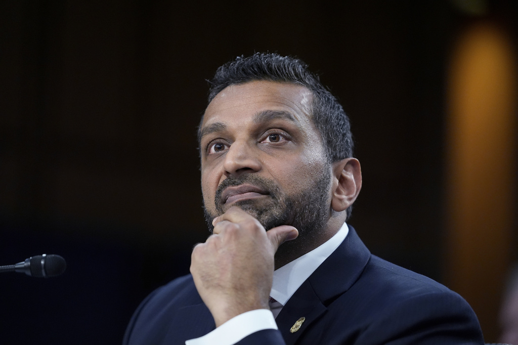 FBI Director Kash Patel listens during the Senate Judiciary hearing on Oversight of the Federal Bureau of Investigation, Tuesday, Sept. 15, 2026 in Washington. (AP Photo/Manuel Balce Ceneta)