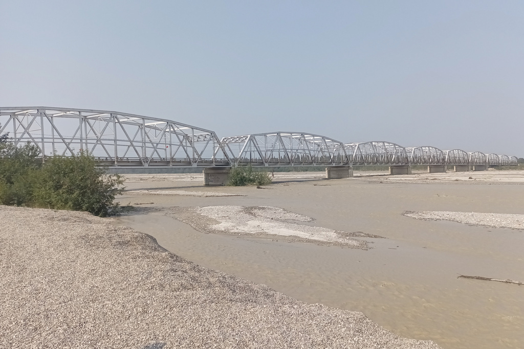 This undated photo provided by the Alaska Department of Transportation and Public Facilities shows a trestle bridge, that the state of Alaska is planning to replace, spanning the Gerstle River about 30 miles southeast of Delta Junction. (Alaska Department of Transportation and Public Facilities via AP)