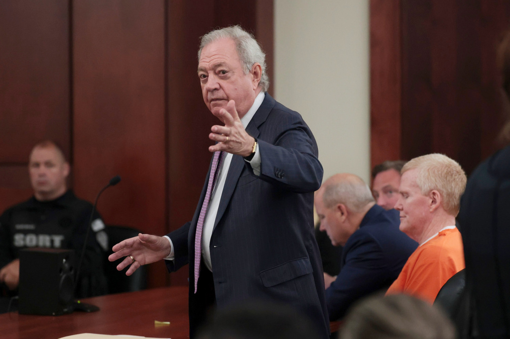 Defense attorney Dick Harpootlian represents his client, Alex Murdaugh, on Monday, June 29, 2026, at the Marc H. Westbrook Judicial Center in Lexington, S.C. (Tracy Glantz/The State via AP, Pool)