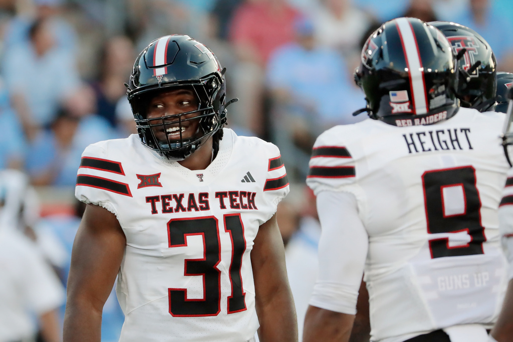 FILE - Texas Tech linebacker David Bailey (31) during an NCAA football game against Houston on Saturday, Oct. 4, 2025, in Houston. (AP Photo/Michael Wyke, File)