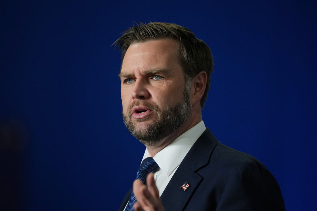 Vice President JD Vance speaks in Bethpage, N.Y., Wednesday, June 17, 2026. (AP Photo/Matt Rourke)