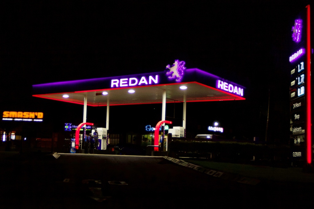 A fuel station, in Harare, Thursday, March 5, 2026. (AP Photo/Wonder Mashura)