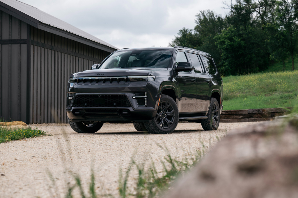 This photo provided by Jeep shows the 2026 Grand Wagoneer, a three-row full-size SUV. Properly equipped, the Grand Wagoneer can tow up to 10,000 pounds. (Courtesy of Stellantis via AP)