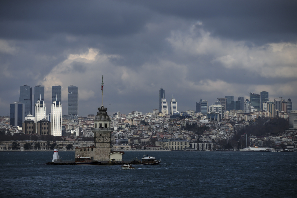 FILE -A general view of Istanbul as seen from the Bosporus, on , Dec, 16, 2016. (AP Photo/ Emrah Gurel, File)