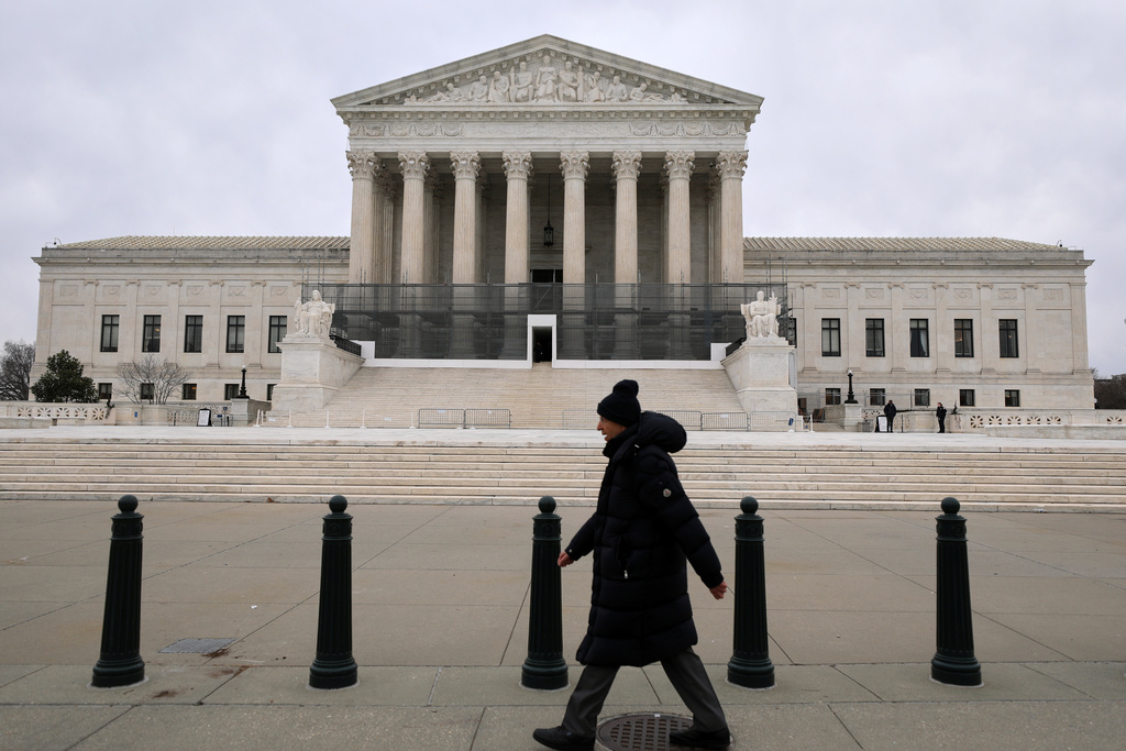 The Supreme Court is seen, Wednesday, Jan. 14, 2026, in Washington. (AP Photo/Rahmat Gul)