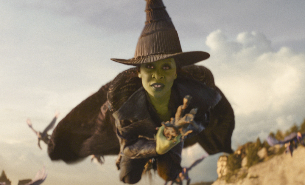 This image released by Universal Pictures shows Cynthia Erivo in a scene from "Wicked: For Good." (Universal Pictures via AP)