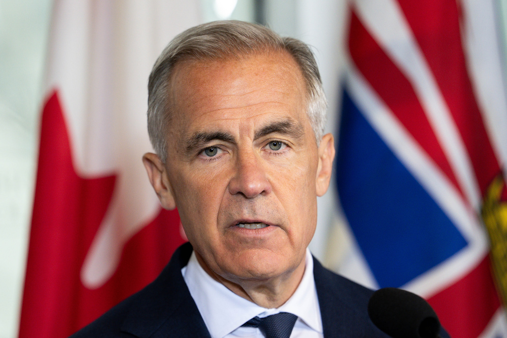 Prime Minister Mark Carney speaks in Vancouver, on Thursday, July 2, 2026. (Ethan Cairns/The Canadian Press via AP)