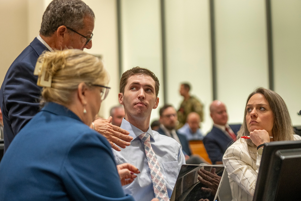 Tyler Robinson, who is accused of fatally shooting Charlie Kirk, appears during a hearing in Fourth District Court in Provo, Utah, Thursday, Dec. 11, 2025. (Rick Egan/The Salt Lake Tribune via AP, Pool)