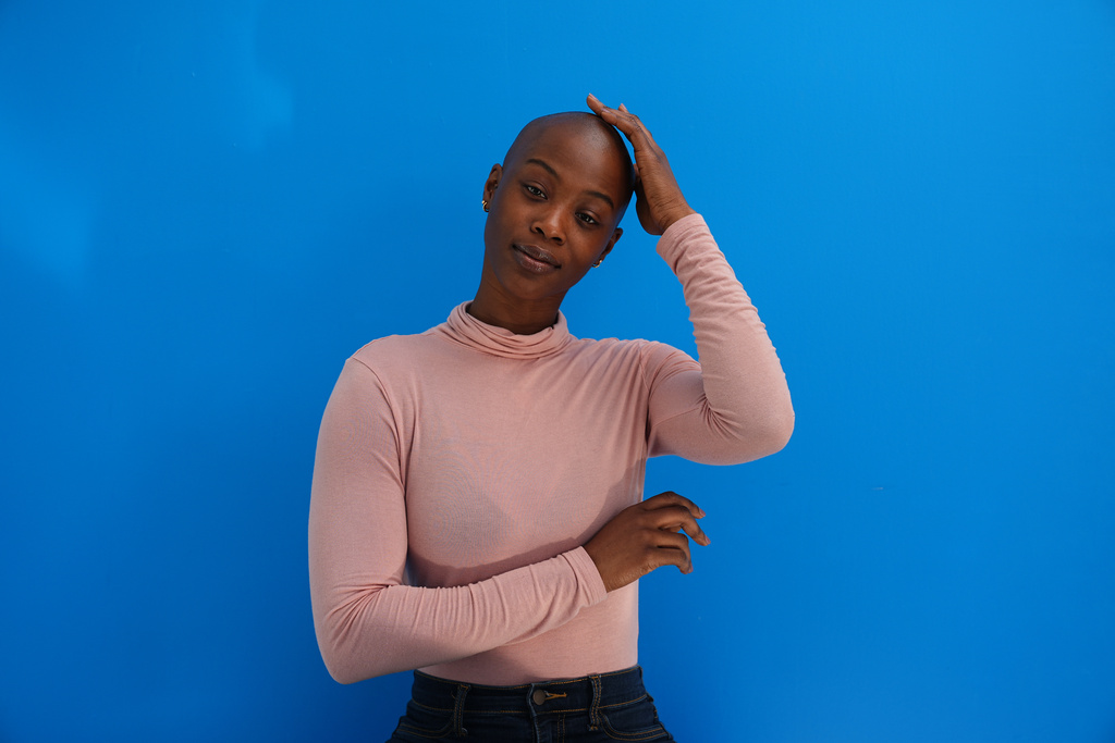 Aicha Soumaoro poses for a photograph in West Chester, Pa., Friday, Oct. 17, 2025. (AP Photo/Matt Rourke)
