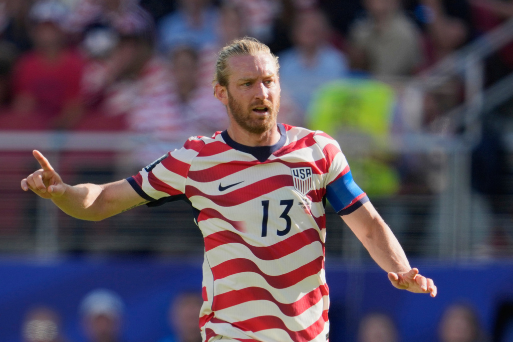FILE - United States' Tim Ream (13) in action during the World Cup round of 32 soccer match between the United States and Bosnia in Santa Clara, Calif., near San Francisco, Wednesday, July 1, 2026. (AP Photo/Eugene Hoshiko,File)