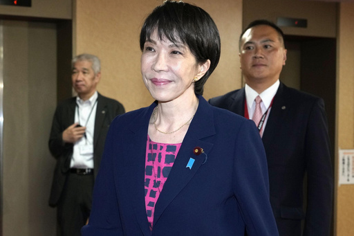 Sanae Takaichi, the newly-elected leader of Japan's ruling party, the Liberal Democratic Party (LDP), leaves the LDP headquarters in Tokyo, Friday, Oct. 10, 2025. (Keisuke Hosojima/Kyodo News via AP) Sanae Takaichi, the newly-elected leader of Japan's ruling party, the Liberal Democratic Party (LDP), leaves the LDP headquarters in Tokyo, Friday, Oct. 10, 2025. (Keisuke Hosojima/Kyodo News via AP)