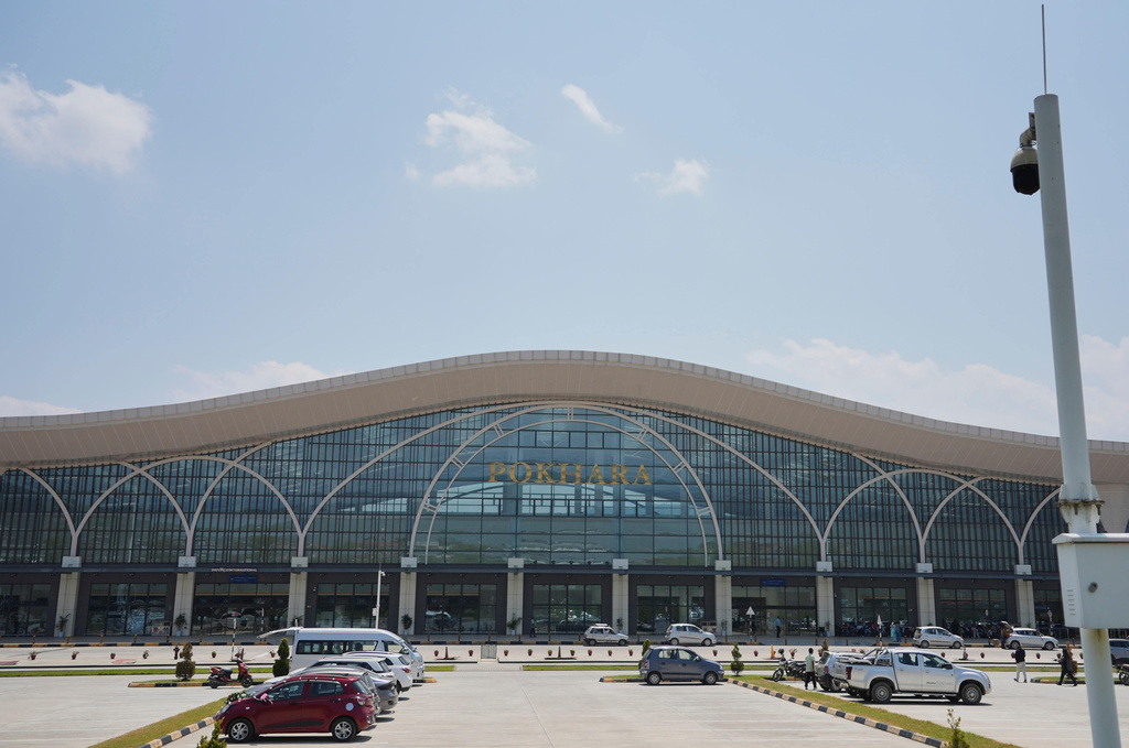 A general view of the Pokhara Airport in Pokhara, Nepal, April 20, 2025. (AP Photo/Dake Kang)