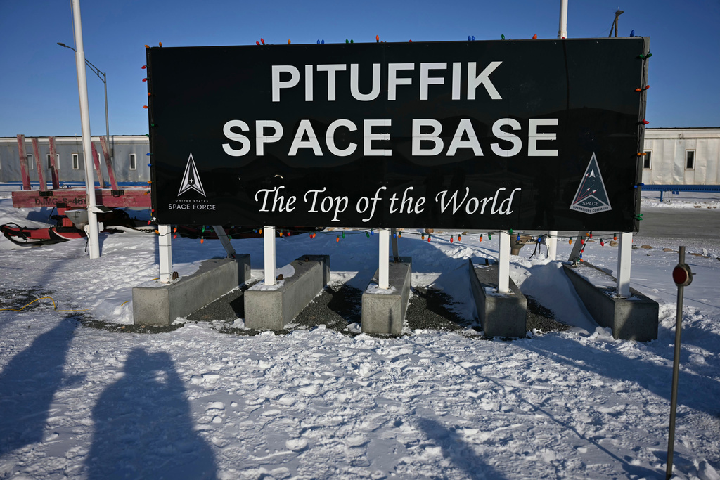 Pituffik Space Base is pictured as Vice President JD Vance visits, Friday, March 28, 2025, in Greenland. (Jim Watson/Pool via AP)