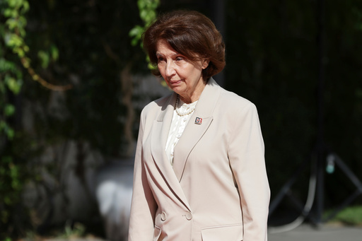 North Macedonia President Gordana Siljanovska-Davkova arrives at the Brdo-Brijuni, Process Leaders' Meeting in Golem, Albania, 50 kilometers (30 miles) west of the capital, Tirana , Albania on Monday, Oct. 6, 2025 .(AP Photo/Vlasov Sulaj) North Macedonia President Gordana Siljanovska-Davkova arrives at the Brdo-Brijuni, Process Leaders' Meeting in Golem, Albania, 50 kilometers (30 miles) west of the capital, Tirana , Albania on Monday, Oct. 6, 2025 .(AP Photo/Vlasov Sulaj)