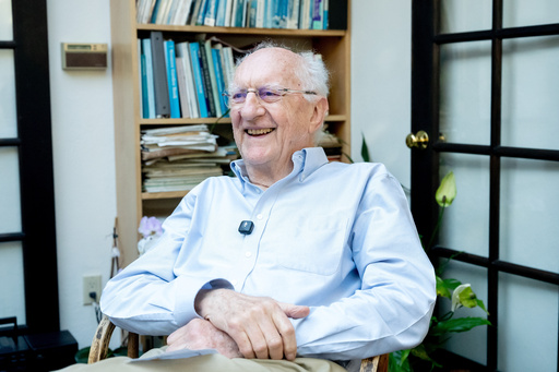 John Clarke sits in his Berkeley, Calif., home after becoming one of the three scientists to win the Nobel Prize in Physics, Tuesday, Oct. 7, 2025. (AP Photo/Noah Berger) John Clarke sits in his Berkeley, Calif., home after becoming one of the three scientists to win the Nobel Prize in Physics, Tuesday, Oct. 7, 2025. (AP Photo/Noah Berger)