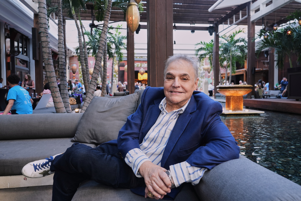 Lee Schrager, founder of the South Beach Wine and Food Festival, is seen at a festival event Friday, Feb. 20, 2026, in Miami Beach, Fla. (AP Photo/Marta Lavandier)