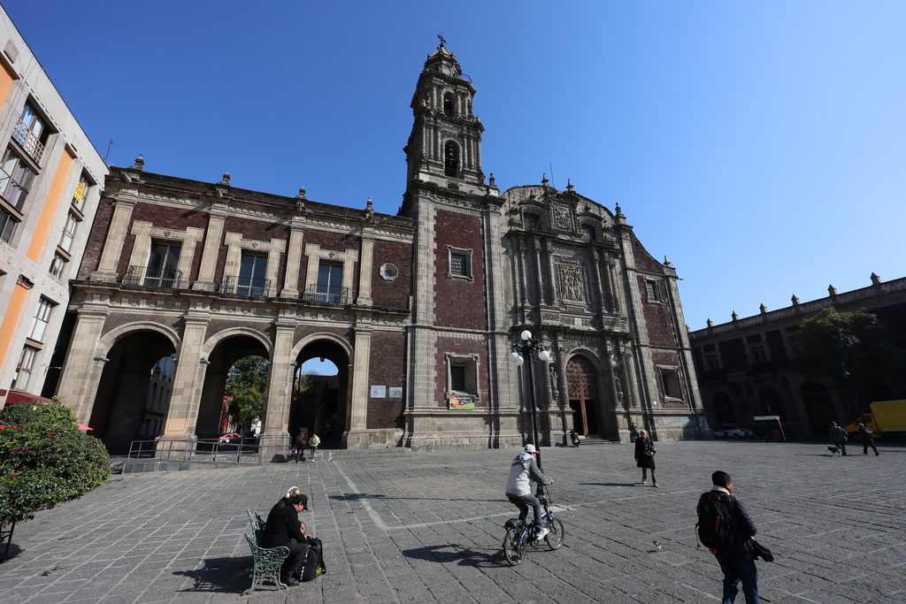 Santo Domingo church stands in Mexico City, Tuesday, Jan. 27, 2026. (AP Photo/Ginnette Riquelme)