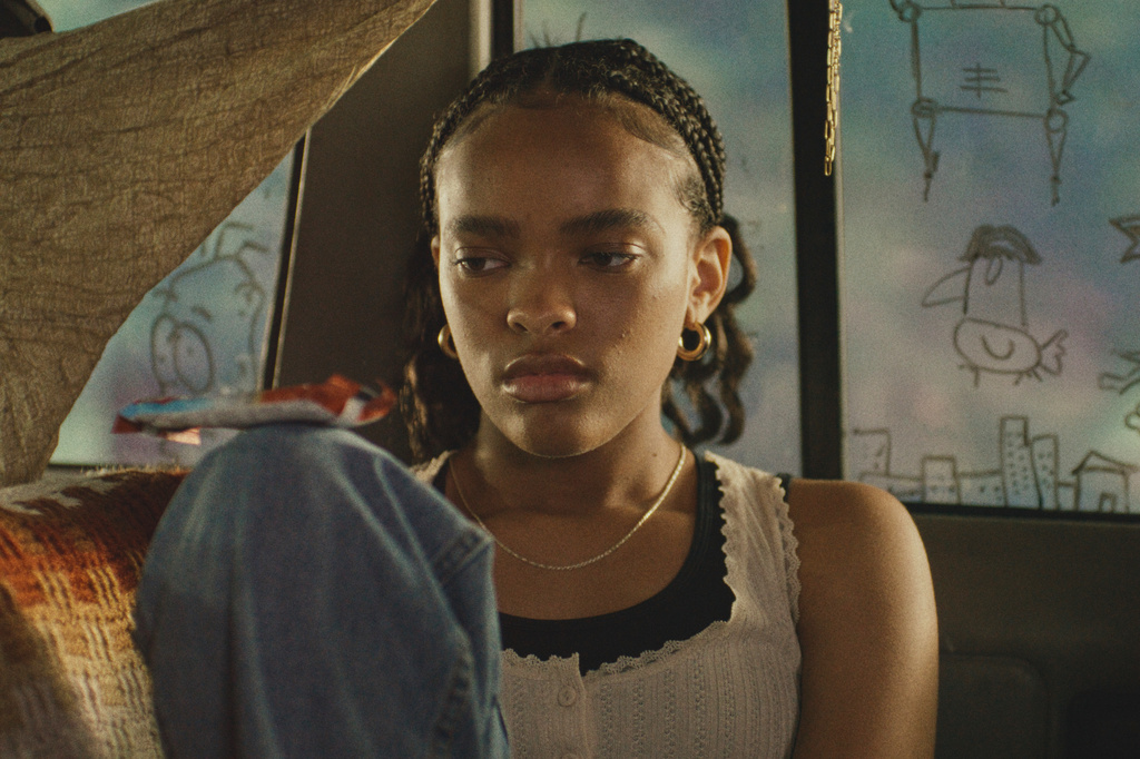 This image released by Neon shows Akira Jackson in a scene from "It Ends." (Neon via AP)