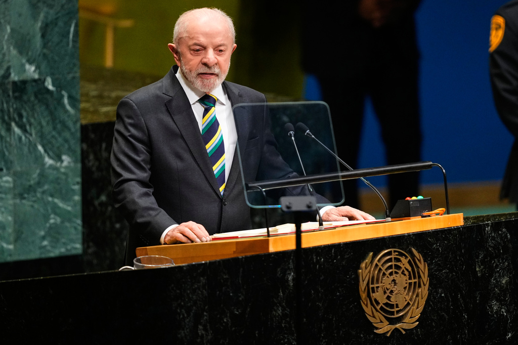 Brazil's President Luiz Inácio Lula da Silva speaks during the 81st session of the United Nations General Assembly at United Nations headquarters, Tuesday, Sept. 22, 2026. (AP Photo/Yuki Iwamura)