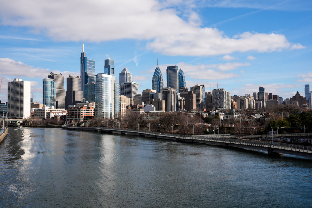 FILE - The skyline in Philadelphia, is photographed, Feb. 21, 2024. (AP Photo/Matt Rourke, File)