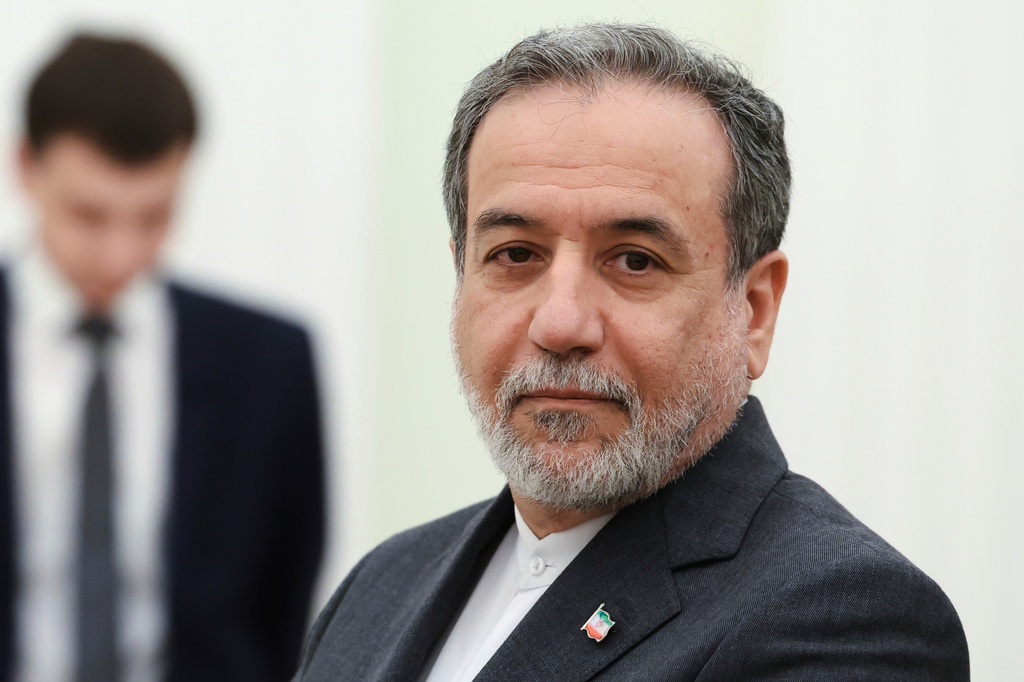 FILE - Iranian Foreign Minister Abbas Araghchi stands waiting to meet Russian President Vladimir Putin for the talks at the Kremlin in Moscow, Russia, June 23, 2025. (Alexander Kazakov/Sputnik, Kremlin Pool Photo via AP, File)