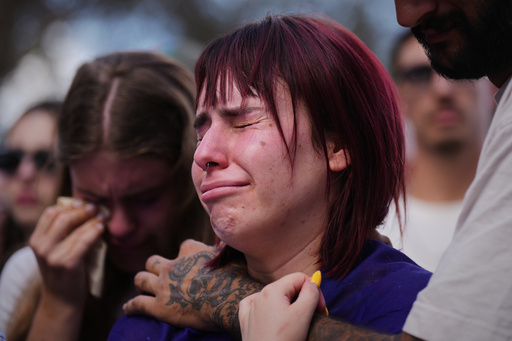 People attend a memorial marking two years anniversary of the deadly Oct. 7, 2023 Hamas attack on Israel, at the site of the Nova music festival where hundreds of revelers were killed and abducted in the assault, near Kibbutz Reim in southern Israel, Tuesday, Oct. 7, 2025. (AP Photo/Ariel Schalit) People attend a memorial marking two years anniversary of the deadly Oct. 7, 2023 Hamas attack on Israel, at the site of the Nova music festival where hundreds of revelers were killed and abducted in the assault, near Kibbutz Reim in southern Israel, Tuesday, Oct. 7, 2025. (AP Photo/Ariel Schalit)
