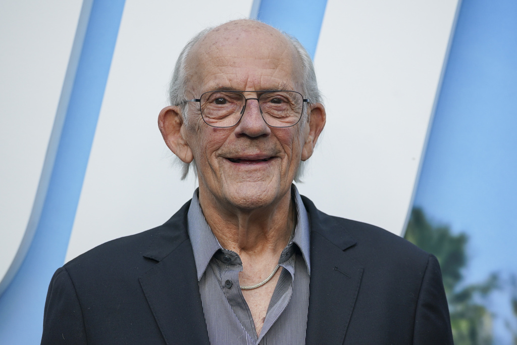 Christopher Lloyd arrives at the premiere of "Nobody 2" on Monday, Aug. 11, 2025, at TCL Chinese Theatre in Los Angeles. (Photo by Jordan Strauss/Invision/AP)