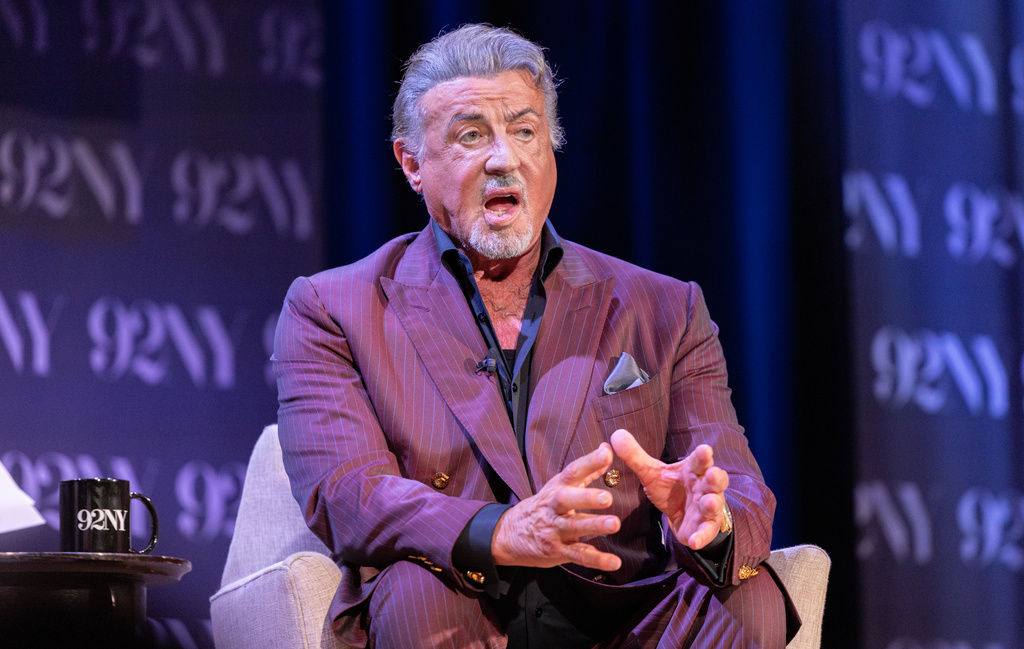 Actor Sylvester Stallone discusses his memoir "The Steps" at The 92nd Street Y on Monday, Sept. 28, 2026, in New York. (Photo by CJ Rivera/Invision/AP)