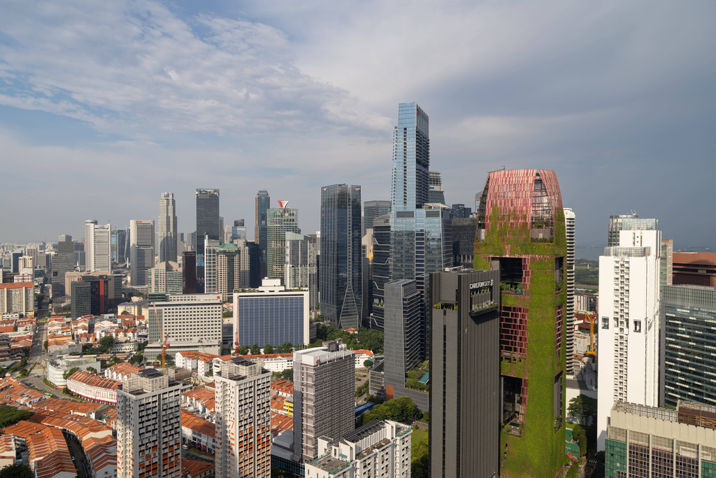 The Singapore skyline is pictured on Oct. 5, 2025. (AP Photo/Anton L. Delgado)