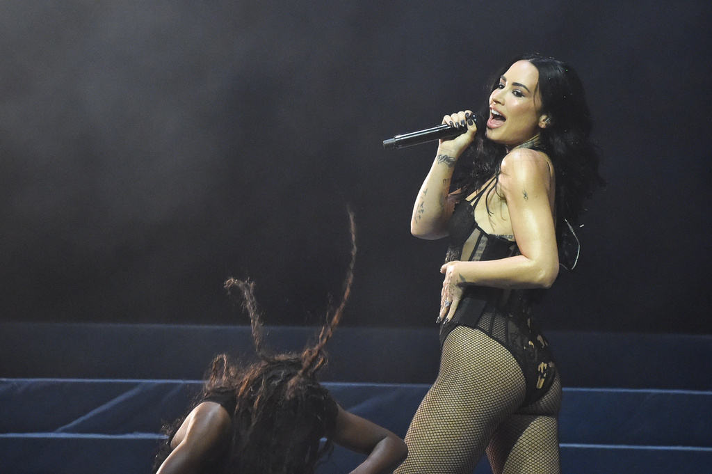 Demi Lovato performs at "One Night Only" on Sunday, Oct. 26, 2025, at Hollywood Palladium in Los Angeles. (Photo by Richard Shotwell/Invision/AP)
