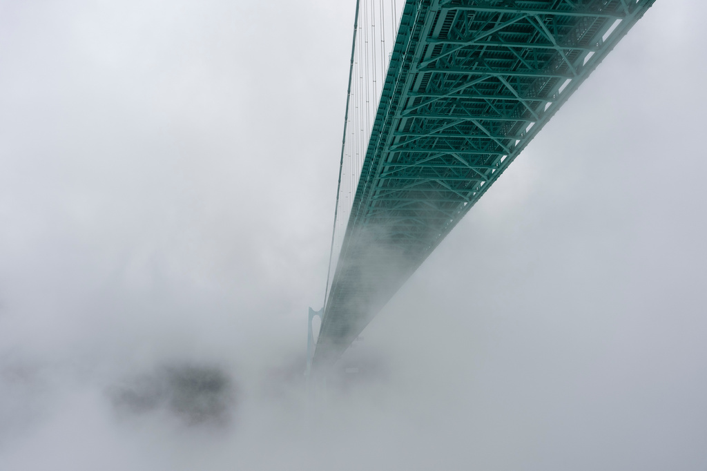 Mist covers the Huajiang Grand Canyon Bridge, considered to be the world’s highest bridge, in Anshun in southwestern China's Guizhou province on Friday, May 29, 2026. (AP Photo/Ng Han Guan)