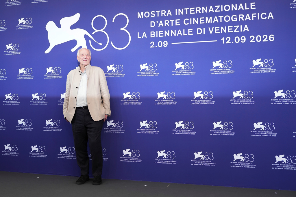 Director Werner Herzog poses for photographers at the photo call for the film 'Bucking Fastard" during the 83rd edition of the Venice Film Festival in Venice, Italy, on Thursday, Sept. 3, 2026. (Photo by Scott A Garfitt/Invision/AP)