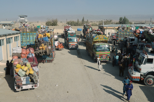 Trucks loaded with goods are parked near the closed Spin Boldak border crossing with Pakistan, after the border was shut for nearly two weeks following clashes between Afghan and Pakistani forces, in Kandahar province, Afghanistan, Thursday, Oct. 23, 2025. (AP Photo/Sibghatullah) Trucks loaded with goods are parked near the closed Spin Boldak border crossing with Pakistan, after the border was shut for nearly two weeks following clashes between Afghan and Pakistani forces, in Kandahar province, Afghanistan, Thursday, Oct. 23, 2025. (AP Photo/Sibghatullah)