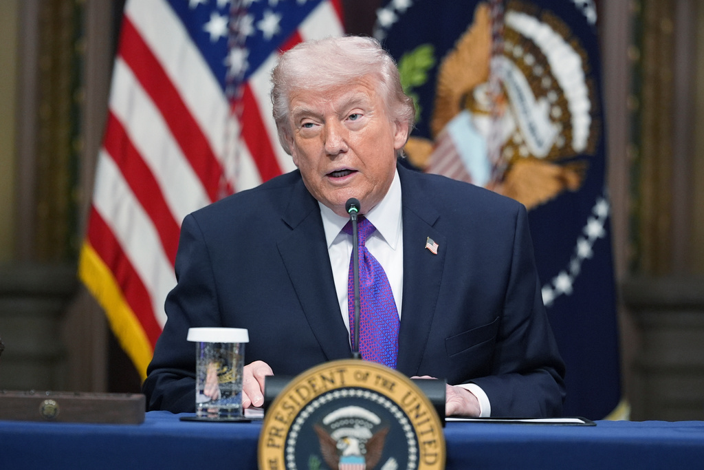 President Donald Trump speaks during an event about the Ratepayer Protection Pledge, in the Indian Treaty Room of the Eisenhower Executive Office Building on the White House complex, Wednesday, March 4, 2026, in Washington. (AP Photo/Jacquelyn Martin)