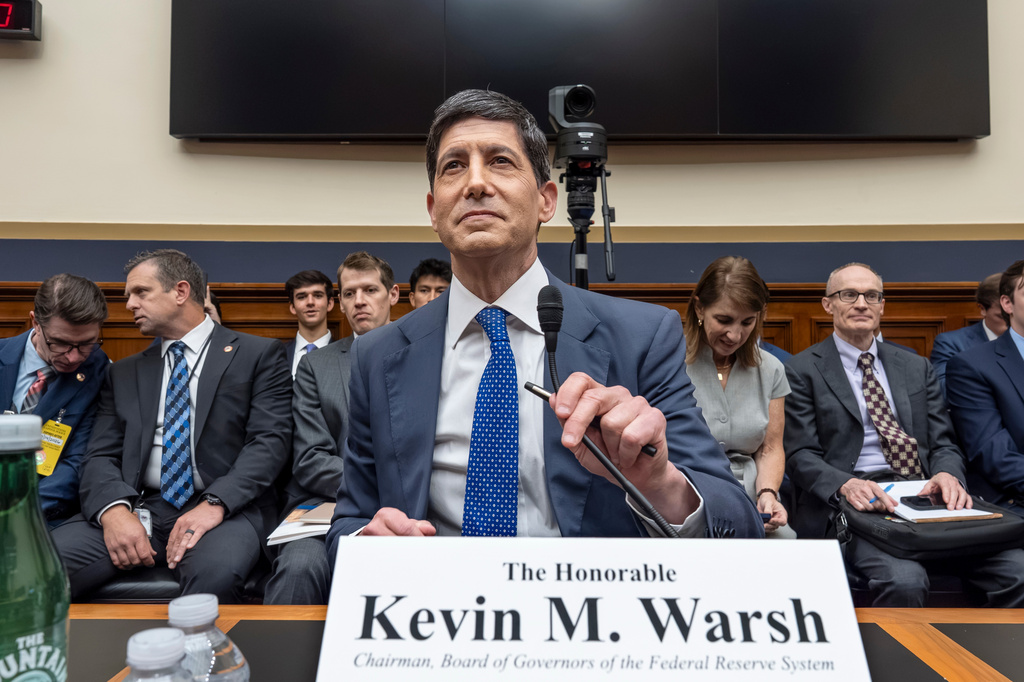 Federal Reserve Chairman Kevin Warsh appears before the House Financial Services Committee to deliver the semi-annual monetary policy report on the central bank, at the Capitol in Washington, Tuesday, July 14, 2026. (AP Photo/J. Scott Applewhite)
