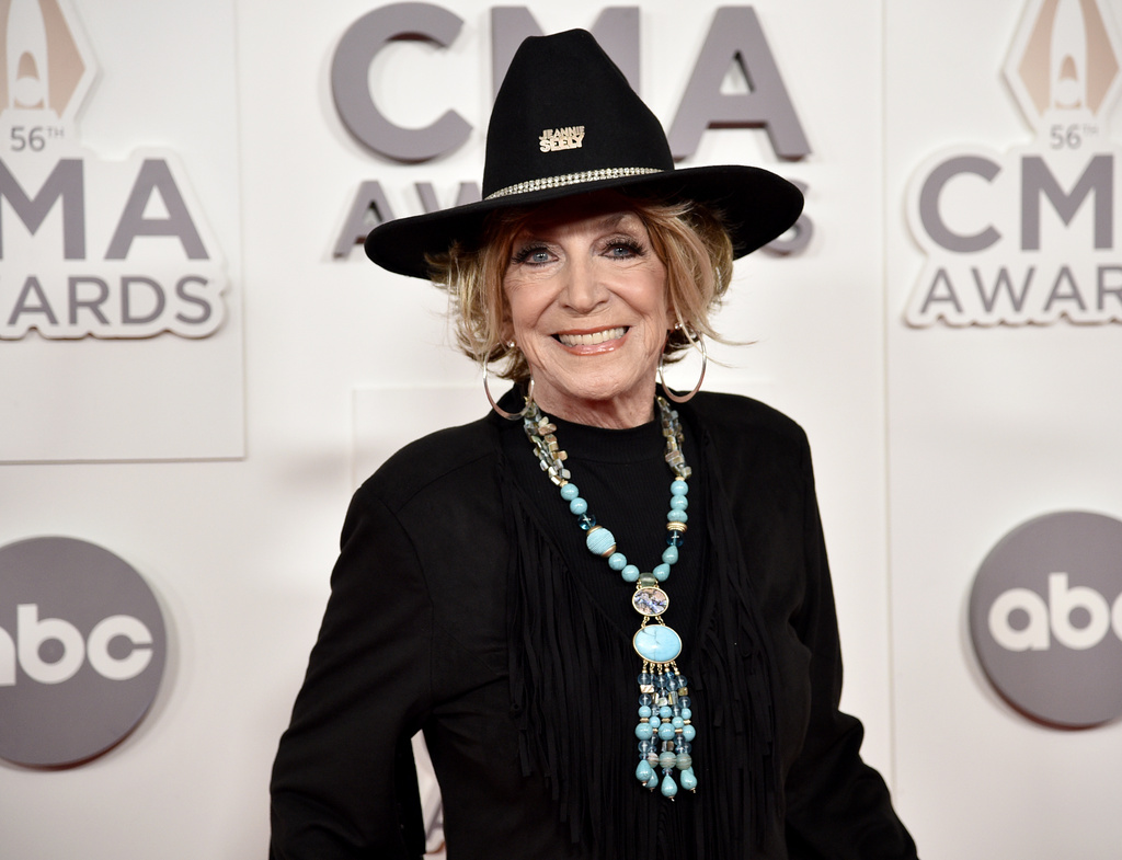 FILE - Jeannie Seely arrives at the 56th Annual CMA Awards in Nashville, Tenn., on Nov. 9, 2022. (Photo by Evan Agostini/Invision/AP, File)