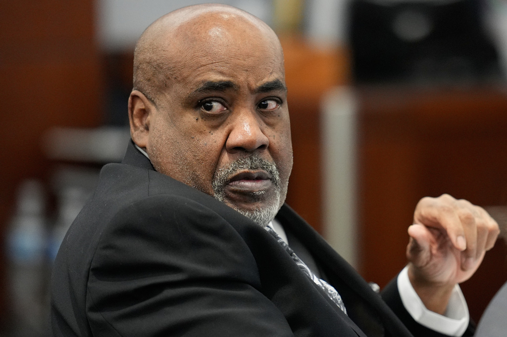 Duane "Keffe D" Davis in court for his murder trial related to the 1996 killing of rapper Tupac Shakur, at Clark County District Court Regional Justice Center in Las Vegas, on Tuesday, Aug. 18, 2026. (AP Photo/John Locher, Pool)
