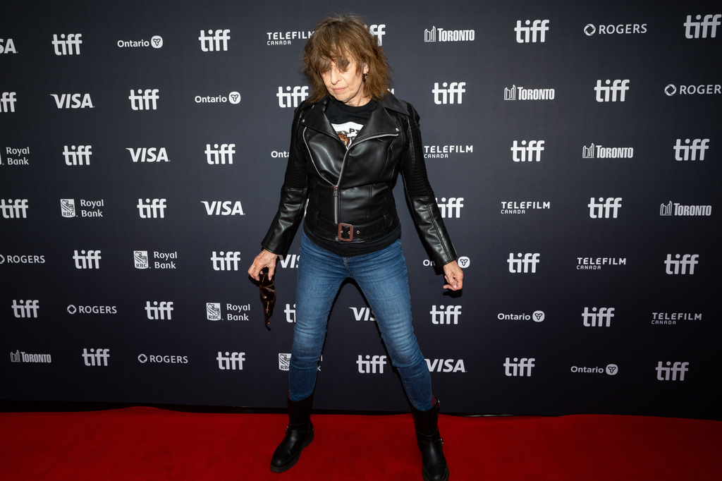 Chrissie Hynde poses for a photograph on the red carpet for "Pretenders" at the Toronto International Film Festival, in Toronto on Sunday, Sept. 13, 2026. (Arlyn McAdorey/The Canadian Press via AP)