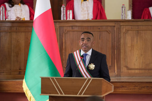 Col. Michael Randrianirina delivers his speech at the high constitutional court after being sworn in as president in Antananarivo, Madagascar, Friday, Oct. 17, 2025. (AP Photo/ Brian Inganga) Col. Michael Randrianirina delivers his speech at the high constitutional court after being sworn in as president in Antananarivo, Madagascar, Friday, Oct. 17, 2025. (AP Photo/ Brian Inganga)