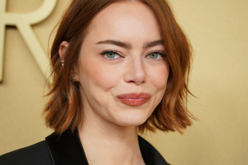 Emma Stone arrives at the 98th Academy Awards Oscar nominees luncheon on Tuesday, Feb. 10, 2026, at the Beverly Hilton Hotel in Beverly Hills, Calif. (Photo by Jordan Strauss/Invision/AP)