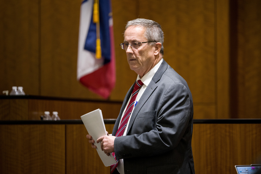 Utah County Attorney Jeff Gray stands during a hearing on the shooting of conservative activist Charlie Kirk in 4th District Court, in Provo, Utah, Tuesday, Feb. 3, 2026. (Trent Nelson/The Salt Lake Tribune via AP, Pool)